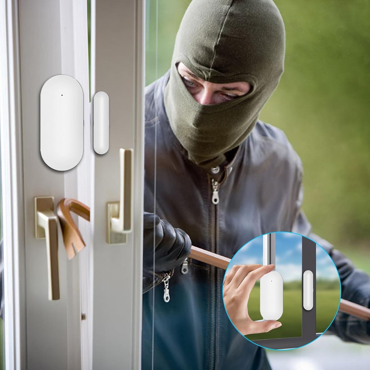 Draadloze Deur- en Raammelder voor Huisalarm en Inbraakpreventie