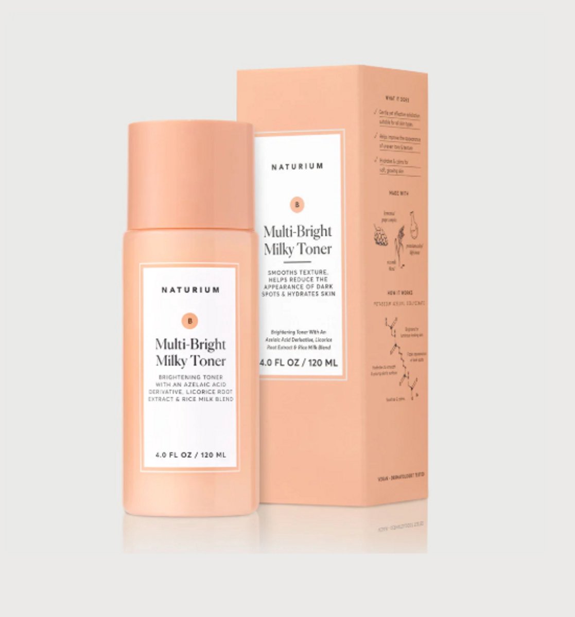 Naturium Multi-Bright Milky Toner – 120ML – Tegen Pigmentvlekken & Doffe Huid – Met Tranexaminezuur, Niacinamide & Vitamine C