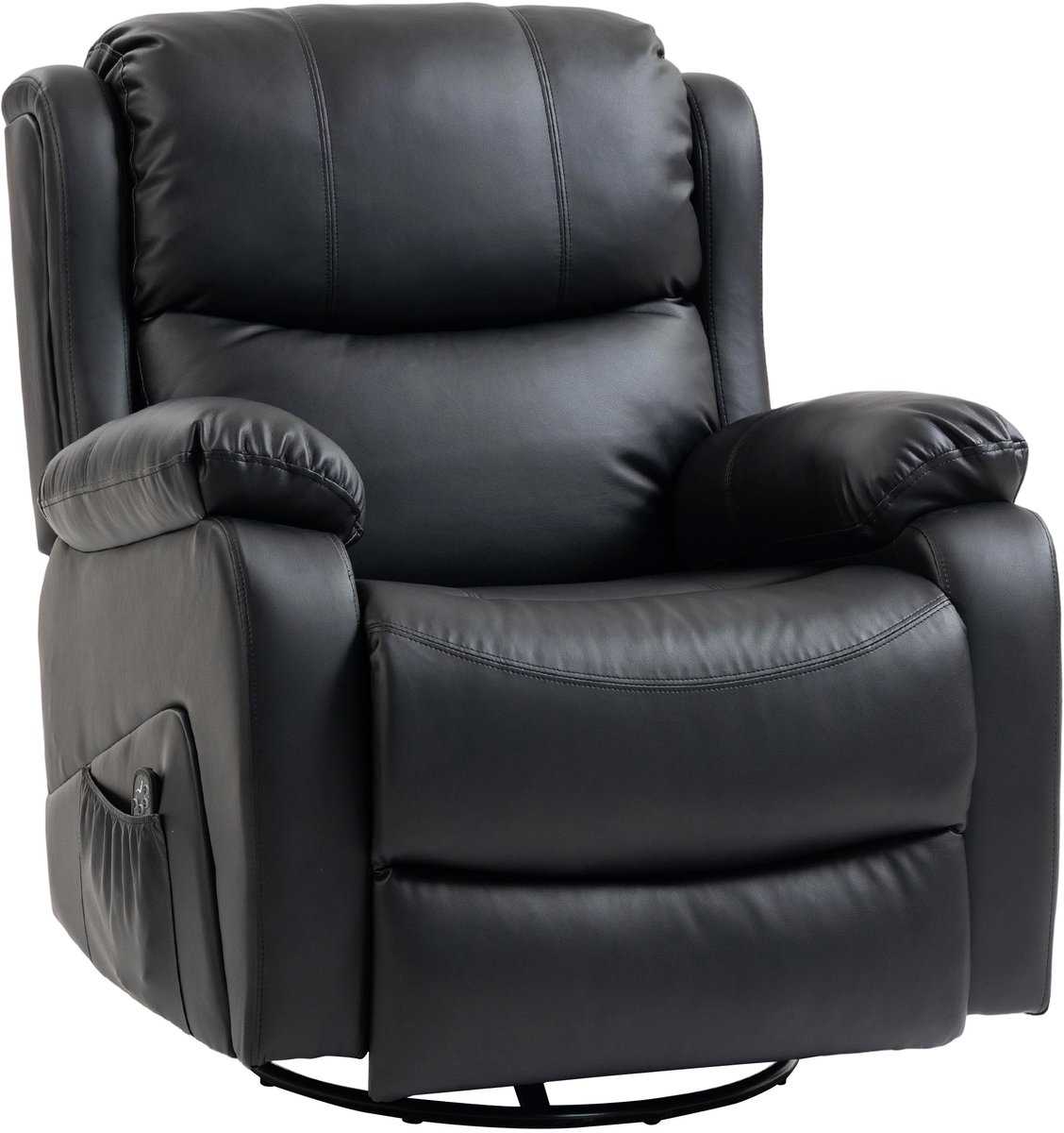 Massagestoel - Relaxfauteuil - Zetel - Stof - 1 persoons - Met armleuning - Zeer comfortabel - Elektrisch - Zwart