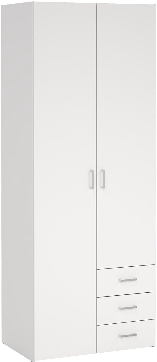 Giga Living Kledingkast Harper Wit - Met Roede, Planken & Lades voor Orde