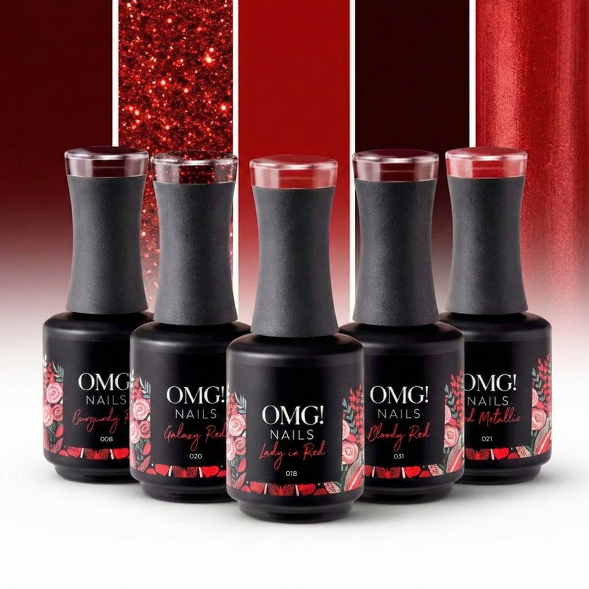 Limea OMG Gellak Set Rood 5x 15ml - Nagellak set - Rode Gel lak - OMG nails