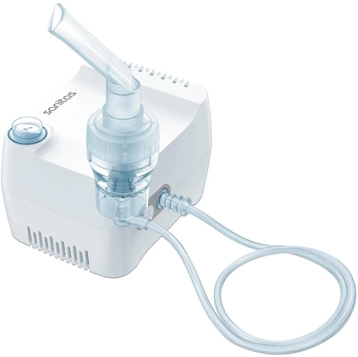 SANITAS Mini inhalator SIH 09 - Gebruik voor: Luchtwegen - Inhoud: 2-6 ml - Vernevelingssnelheid: 0,3 ml/min­­. - Compact en krachtig. Deze inhalator is geschikt voor het verlichten van luchtwegklachten en is ideaal voor thuis of onderweg