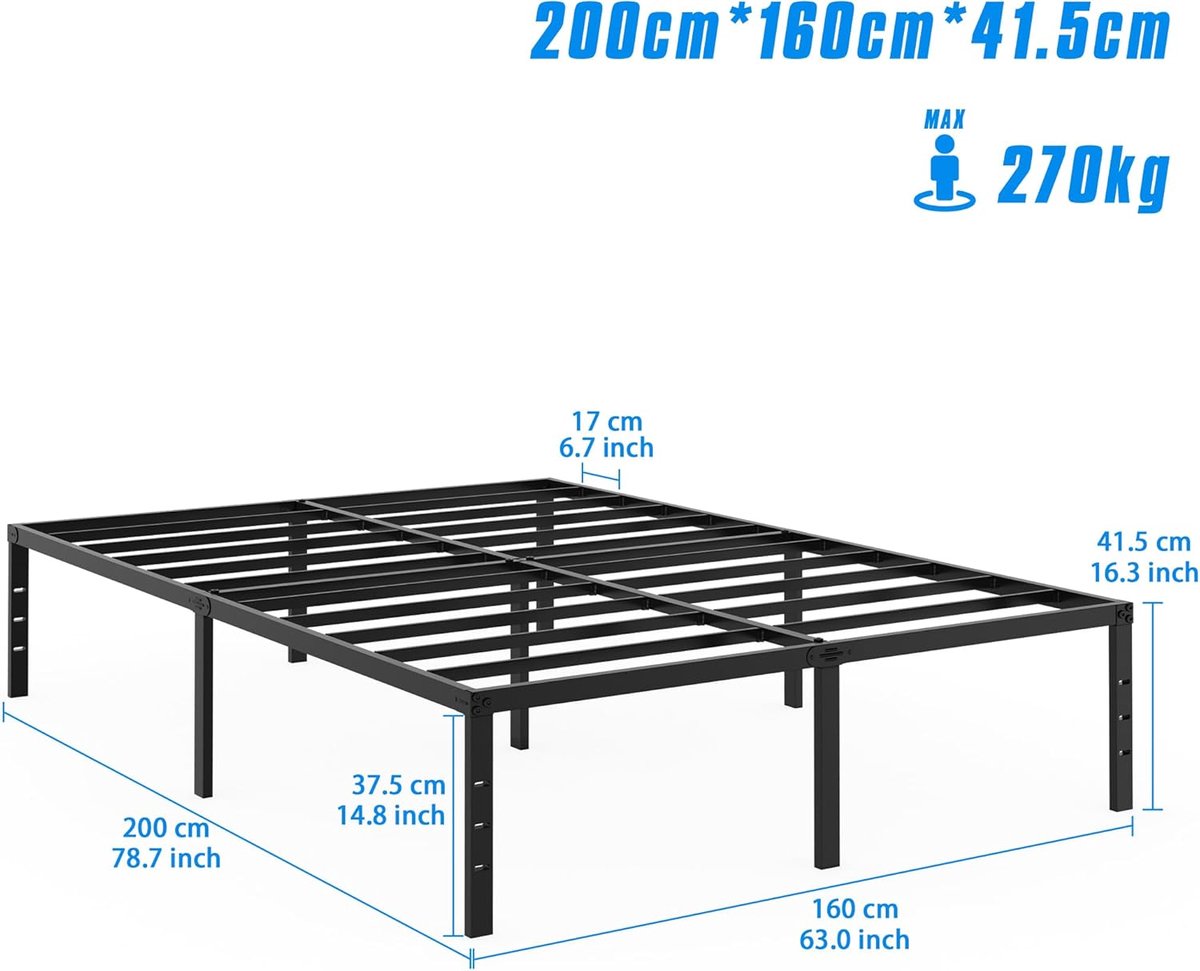 Metaalbedframe NAIZY 160x200 cm Metaalbedframe - afbeelding 5
