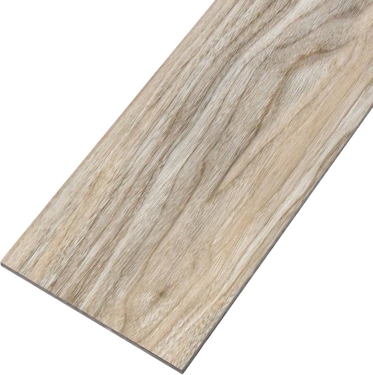 2,51㎡ PVC Vloerbedekking Zelfklevend Vinylvloer Hout-optiek Laminaat Vinyl Tegels Vloer Kleeftegels Slijtvast & Waterdicht Vloerbedekkingen 18 Stuks Planken Set voor Keukens Woonkamer (Lichte houtkleur) NAIZY