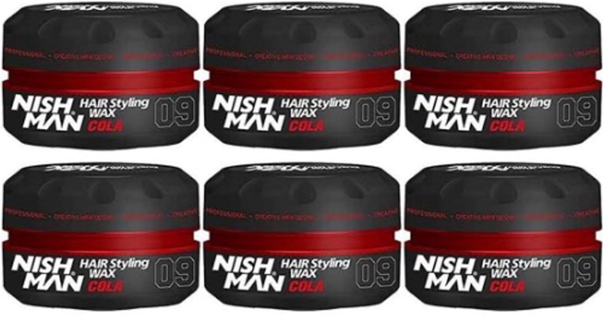 Nishman 09 Hair Styling Wax Cola - 6 stuks