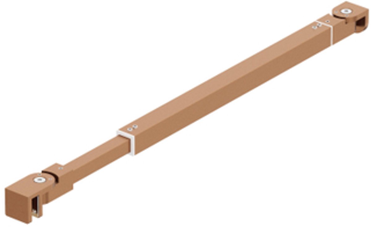 FugaFlow Eccelente Vetro Verstelbare stabilisatiestang - 73-120cm - Geborsteld koper PVD (Koper)