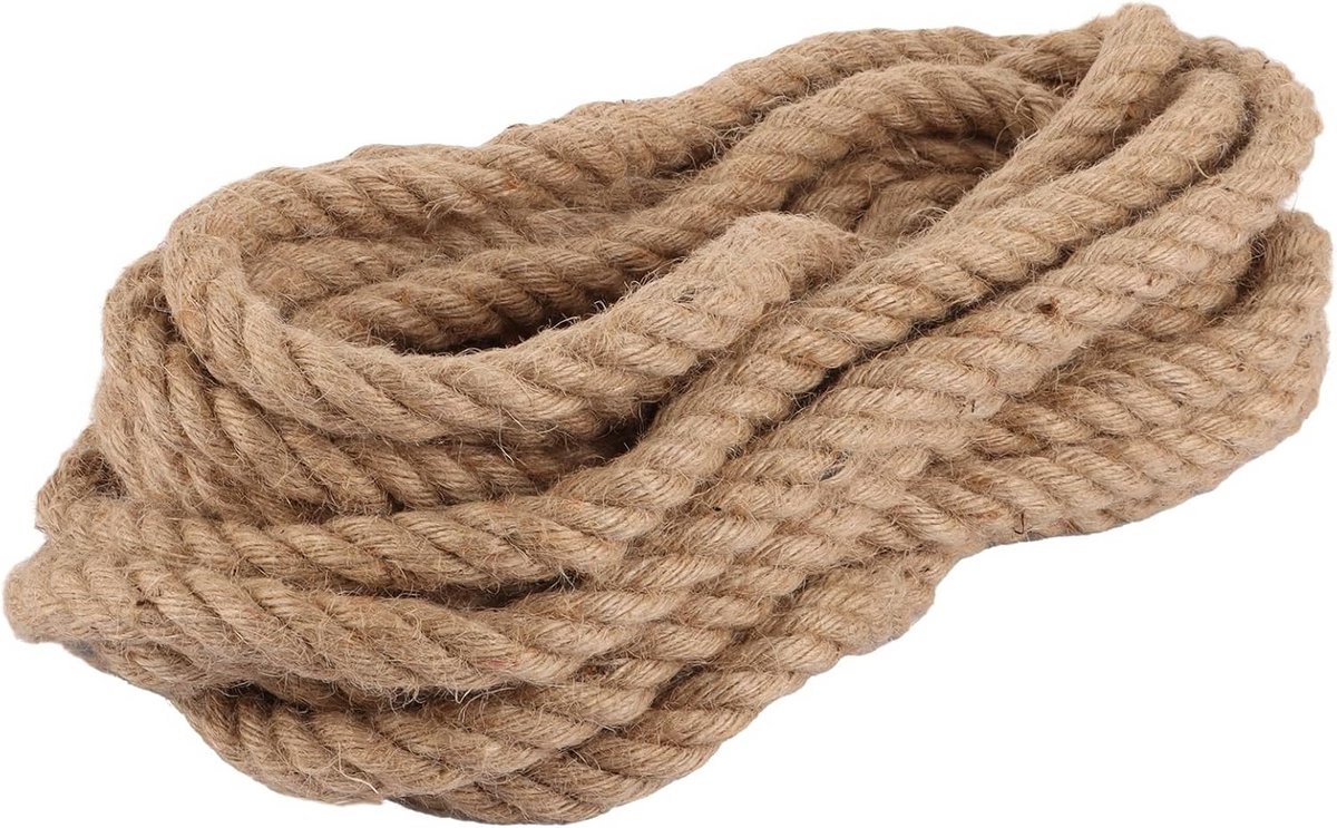 Natuurlijk Jute Touw 20mm Dik 12 Meter - Voor Ambacht, Tuin en Decoratie