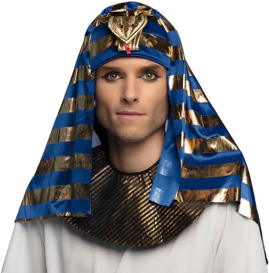 Egyptische Farao Hoofddeksel voor Volwassenen – Karnaval, Themafeest Kostuum Accessoire