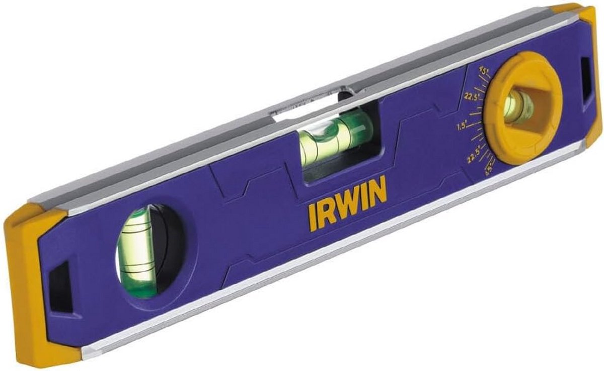Torpedo Waterpas 23 cm - Compacte Aluminium Waterpas met 3 Flessen voor Precisie