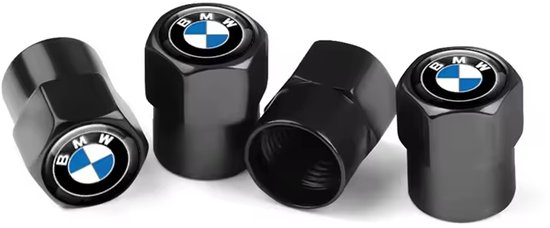 BMW Ventieldopjes Zwart – 4 Stuks Met Logo – Aluminium Bandenventiel Doppen – Auto Accessoires