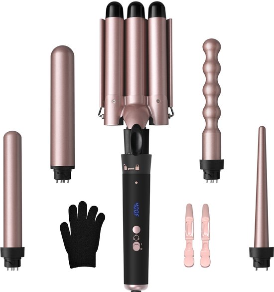 Borlin Dewelling 5-in-1 Krultang Set met Temperatuurinstelling - Borlin - €36,99