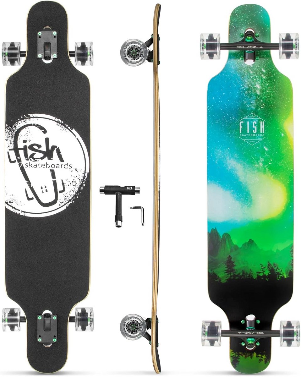 41 Inch Longboard Skateboard Cruiser voor Beginners en Gevorderden, Geschikt voor Carven en Cruisen