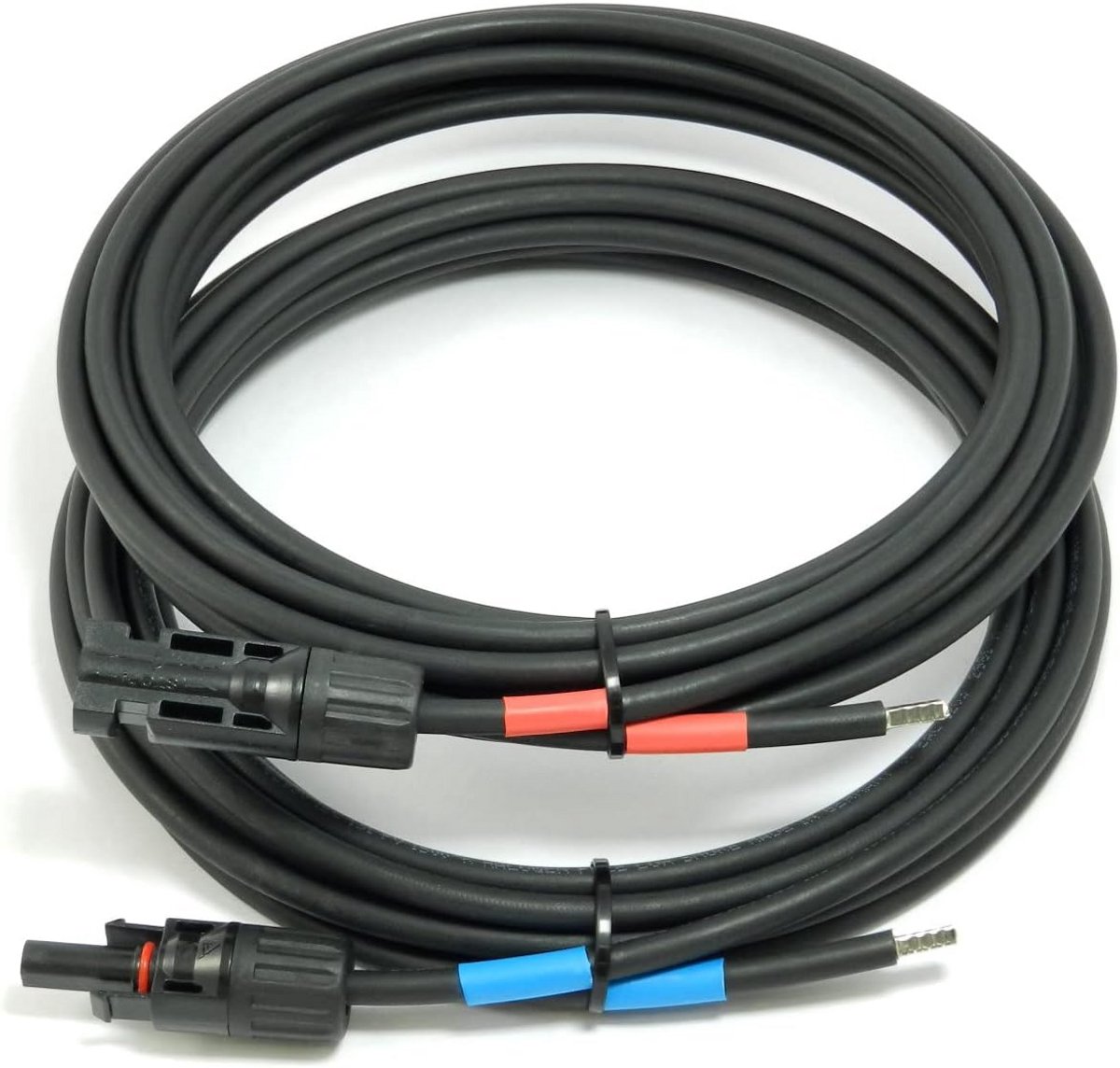 Zonnepaneel kabel 4mm² zwart met stekker voor laadregelaar en verdeler