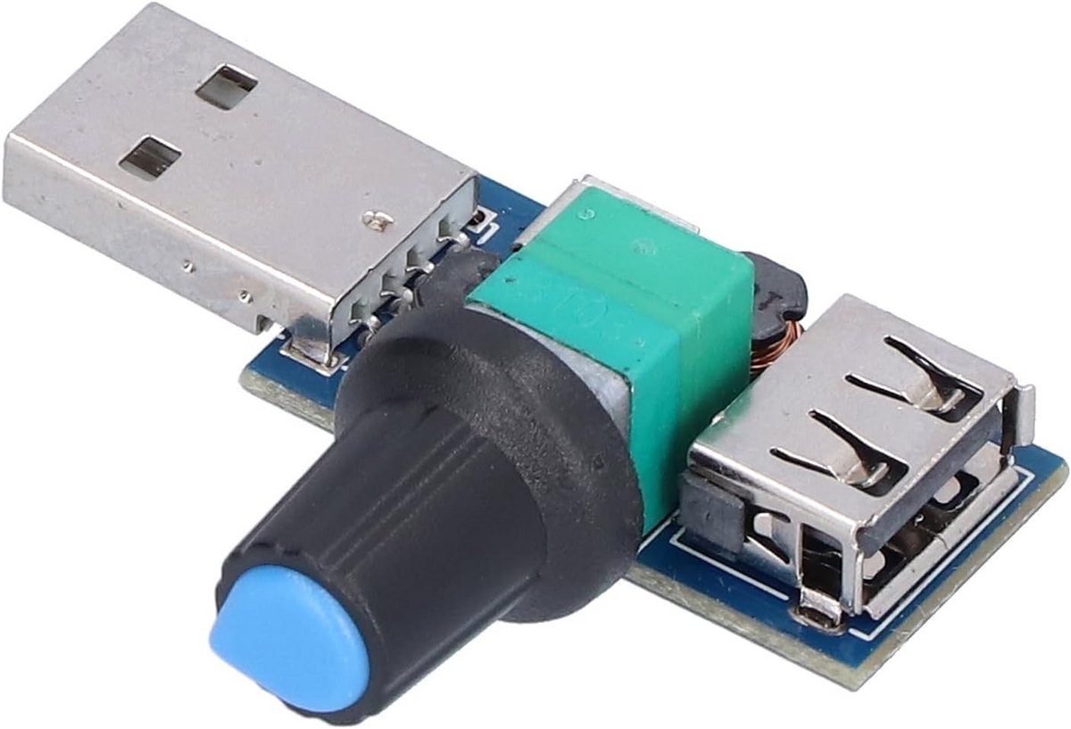 USB Ventilator Toerentalregelaar Traploos Instelbaar 2,5V tot 8V Stille Koeling