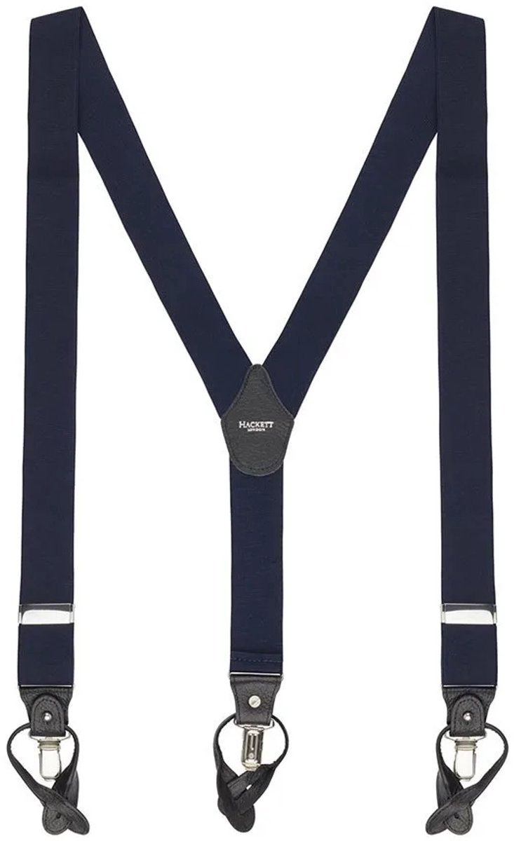 Hackett Solid Col Braces Riem Blauw Man