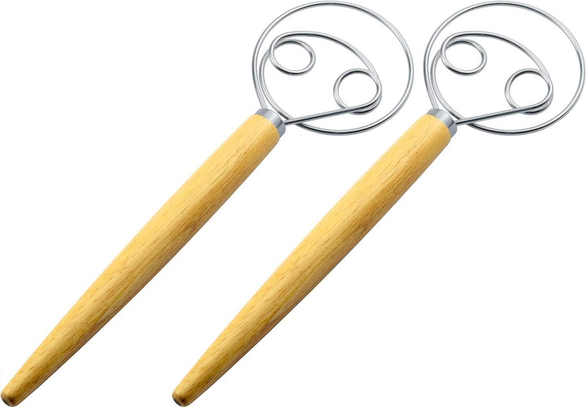 Deense Deeggarde Set van 2 met Houten Handvat - 33 cm