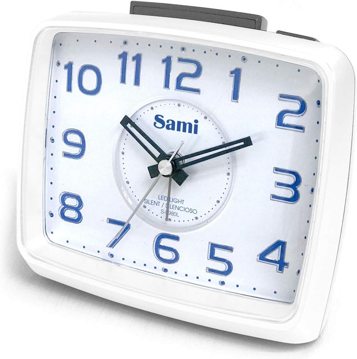 Wekker Vierkant met Groot LED Display Wit
