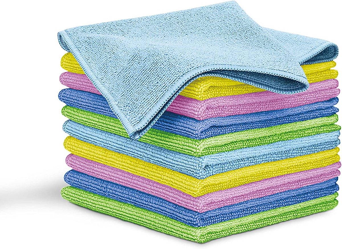 Set van 10 Keukendoeken Microvezel Groot Formaat 30x30 cm Absorberend en Herbruikbaar