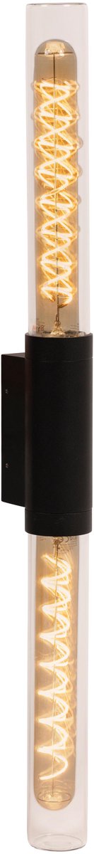 Lucide PILAR - Wandlamp Binnen/Buiten - 2xE27 - IP54 - Zwart | Essential