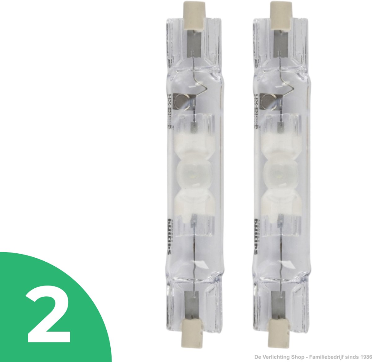 ELBI MHN-TD Halogeenlamp RX7S - 70W - Koel Wit Licht (4200K) - 5800 lm - 10 jaar - Niet Dimbaar - 2 stuks - CDM-TD / HCI-TS / HQI-TS