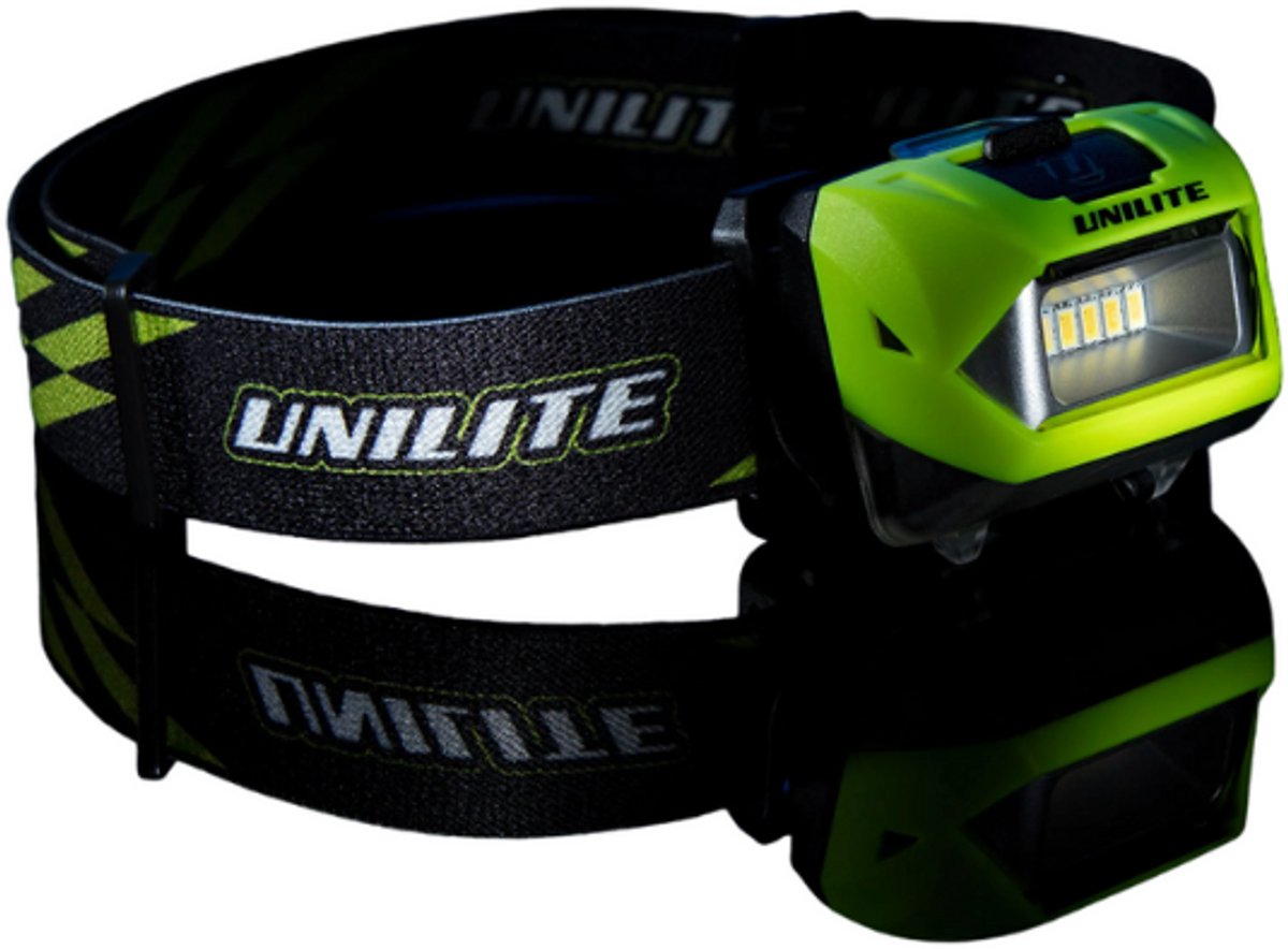 UNILITE - PS-HDL6R - Dual Power Helmet Headtorch - 350 Lumen