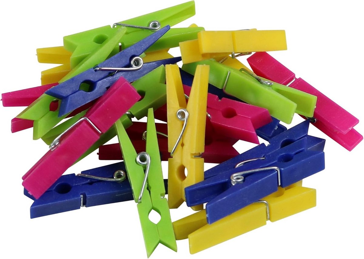 Set van 20 Mini Knijpers voor Kamperen en Reizen - Stevig en Compact