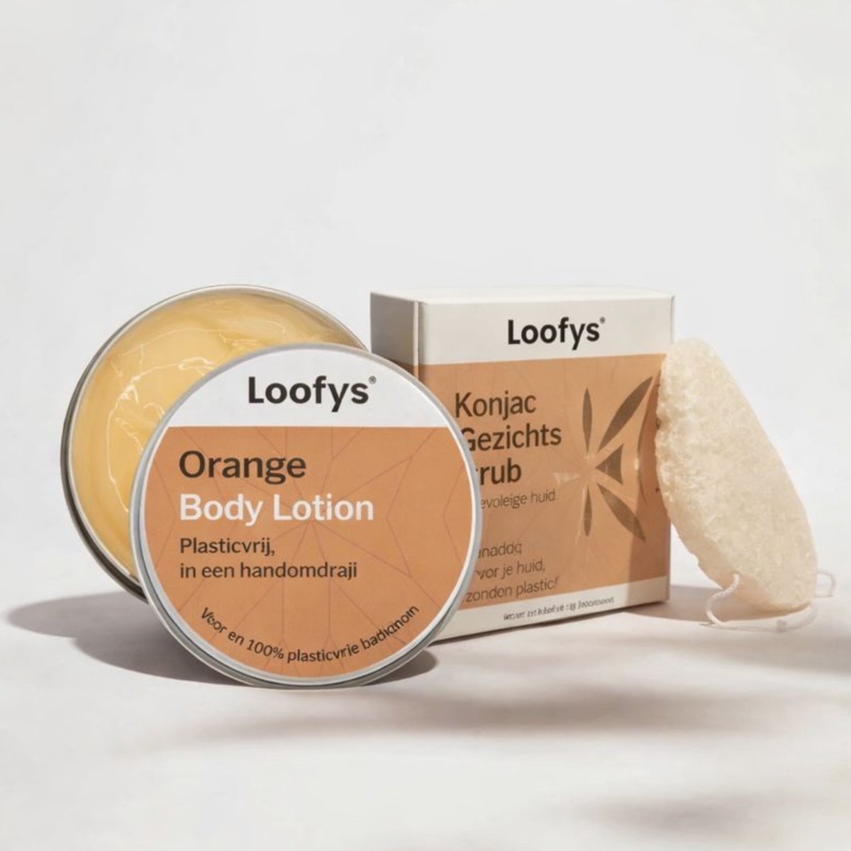 Verwen & Relax Cadeauset – Bodylotion 150ml + Konjac Gezichtsspons - Orange