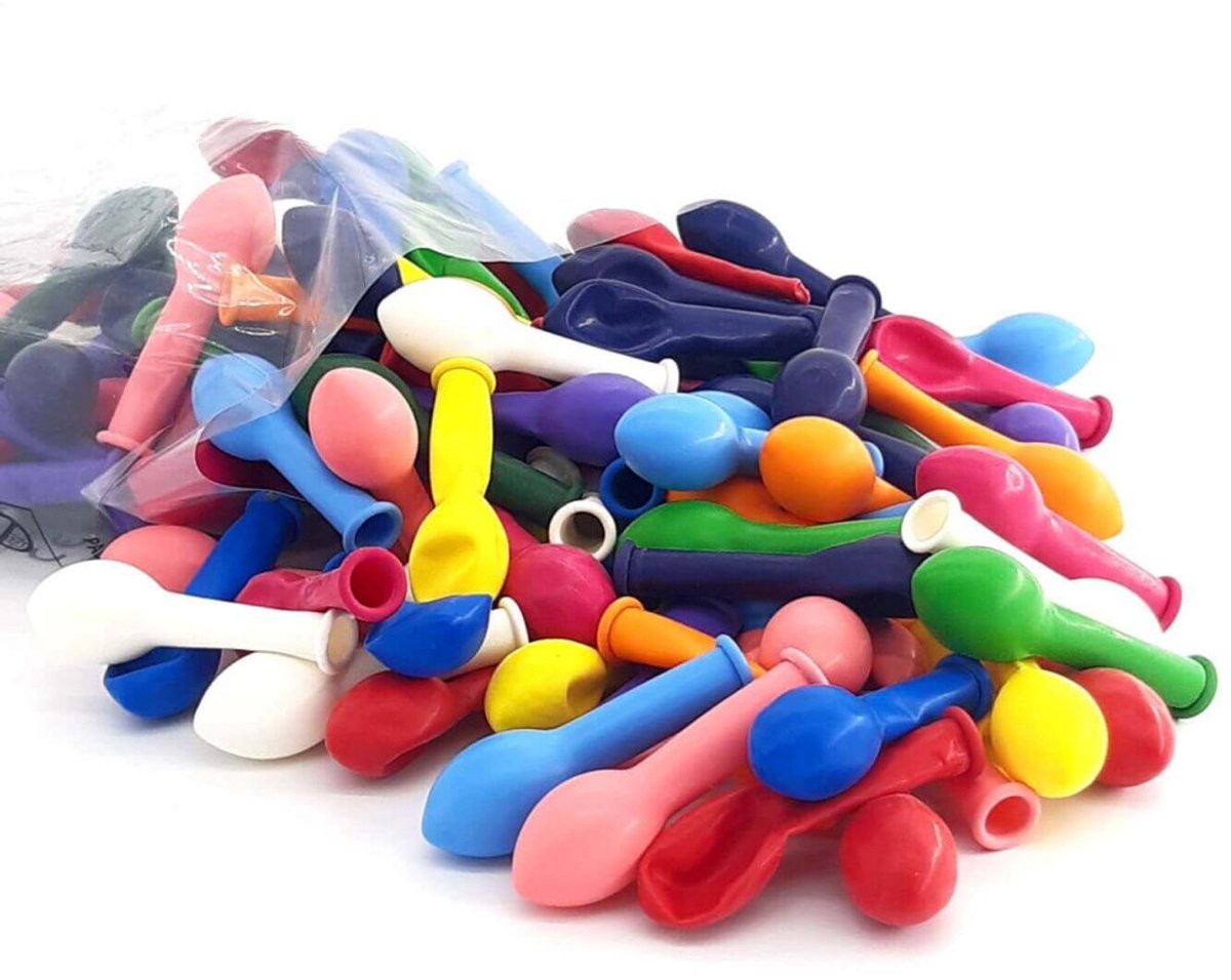 MINI latex ballonnen 13 cm (5 inch) – mix kleuren – biologisch afbreekbaar – ±100 stuks