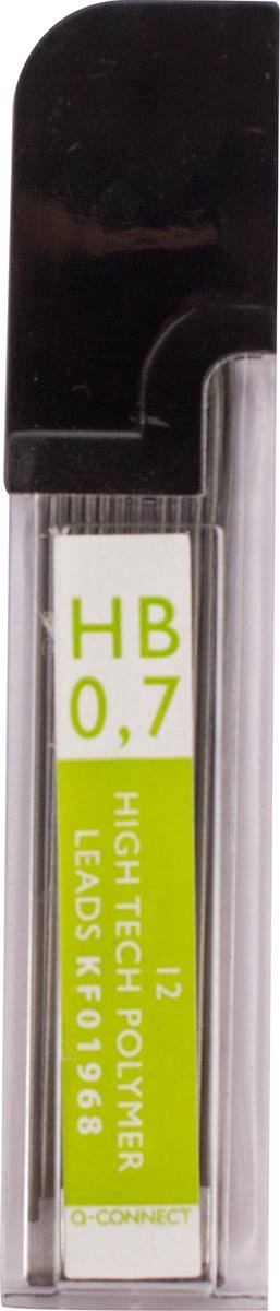 Q-CONNECT potloodstiften 0,7 mm HB etui van 12 stuks 12 stuks