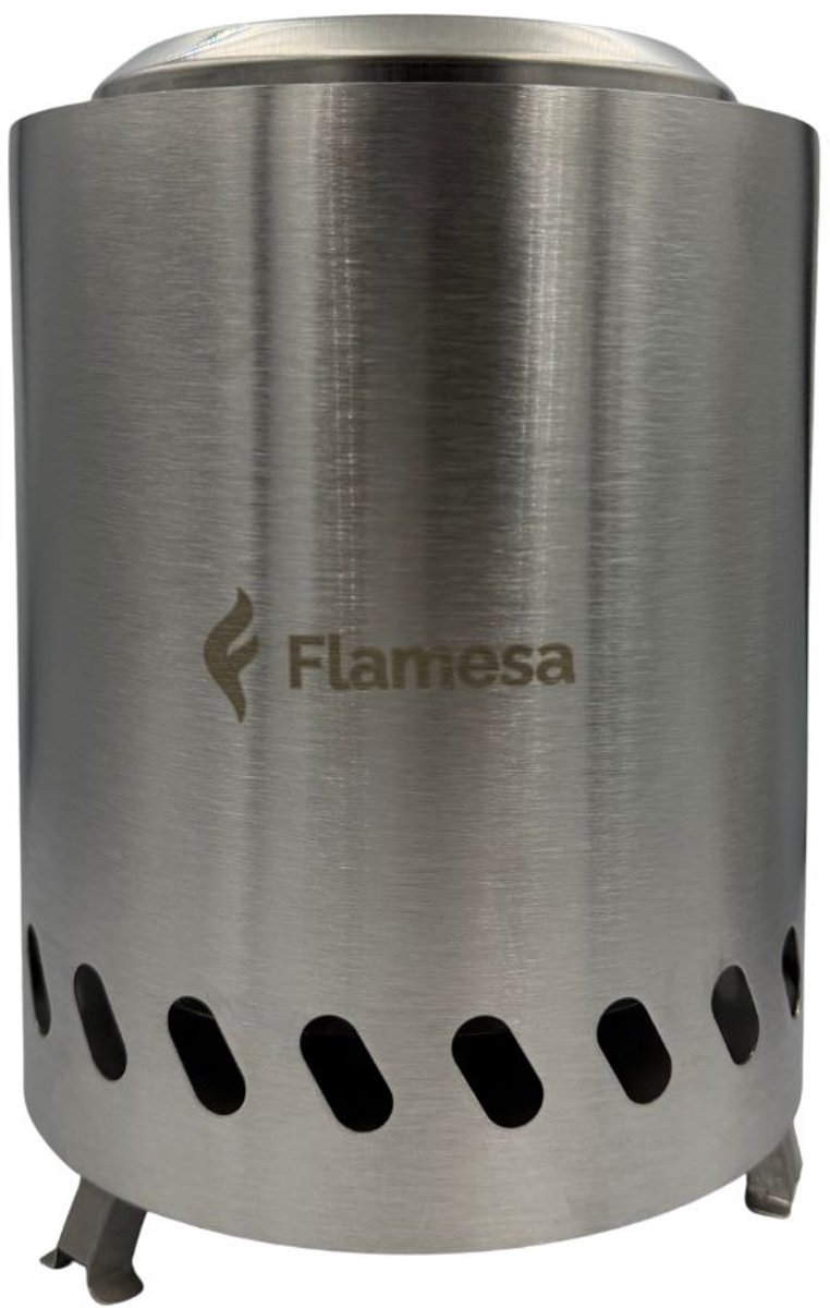 Flamesa® Vulcan – Zwart Tafelmodel Pellet Vuurkorf voor Buiten