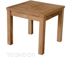 Teakea - Kleine Teak Bijzettafel 50x50x45 cm - Massief Teakhout - Compacte Houten Tuintafel