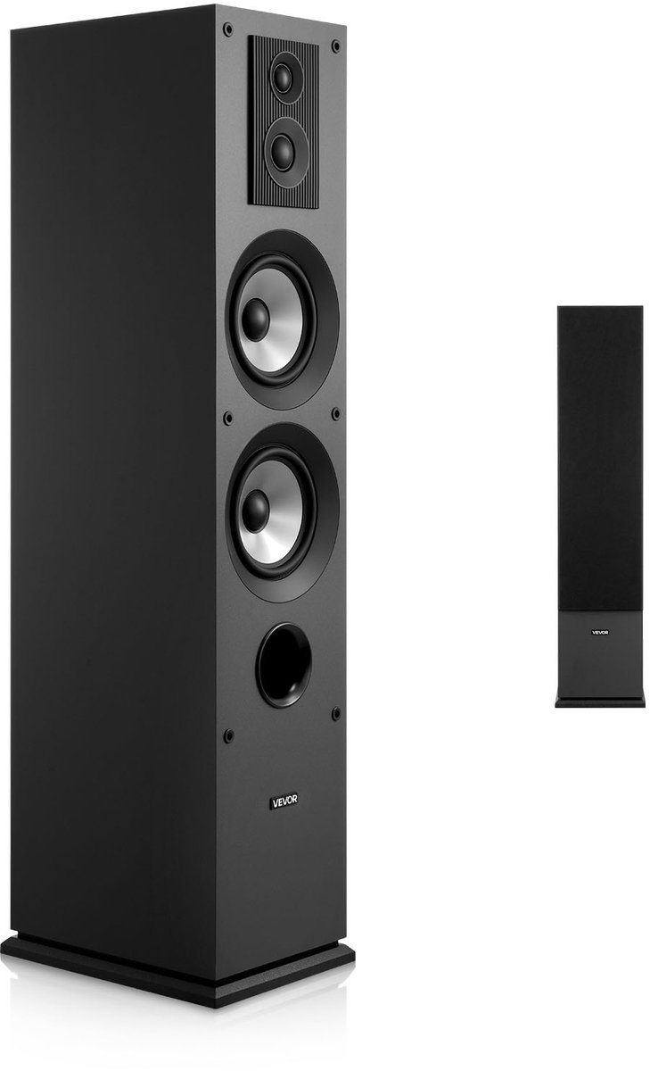 VEVOR Staande Luidspreker 3-Weg Systeem 145W 70Hz–20kHz 1,91/2,54CM Tweeter