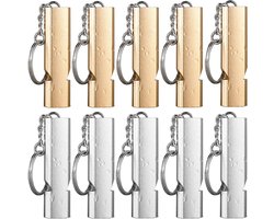 Noodfluit 10 stuks - Aluminium Veiligheidsoverlevingsfluitje 120dB - Dubbele Buis Noodnoodfluit - Geschikt voor Coaches, Wandelen, Camping.