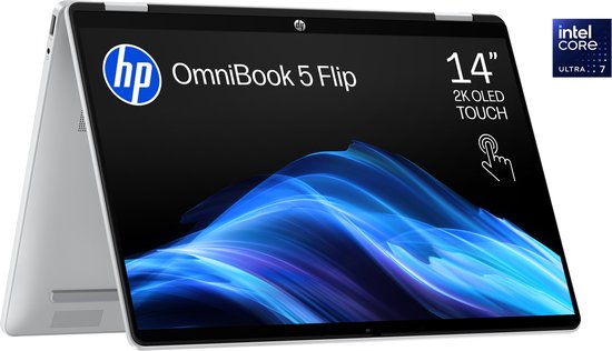 HP OmniBook 5 Flip 14-fp0770nd - 2-in-1 Laptop - 14 Inch OLED Full HD 16:10 - Intel Core 7 - 16 GB - 512 GB - Touchscreen