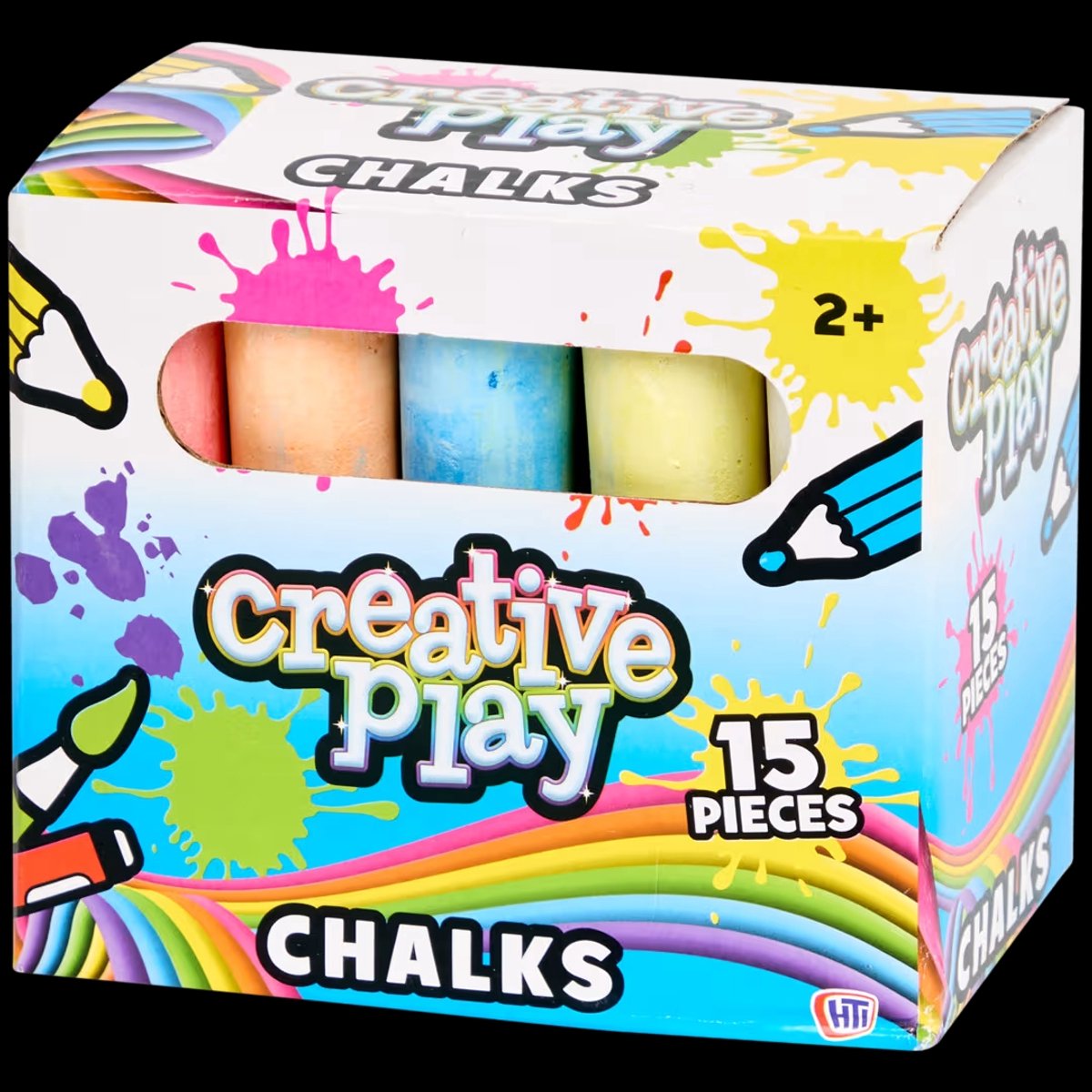 Creative Play Chalks 15 stuks - Stoepkrijt-Creativiteit-Buitenspelen-Kinderen-Vanaf 2 jaar