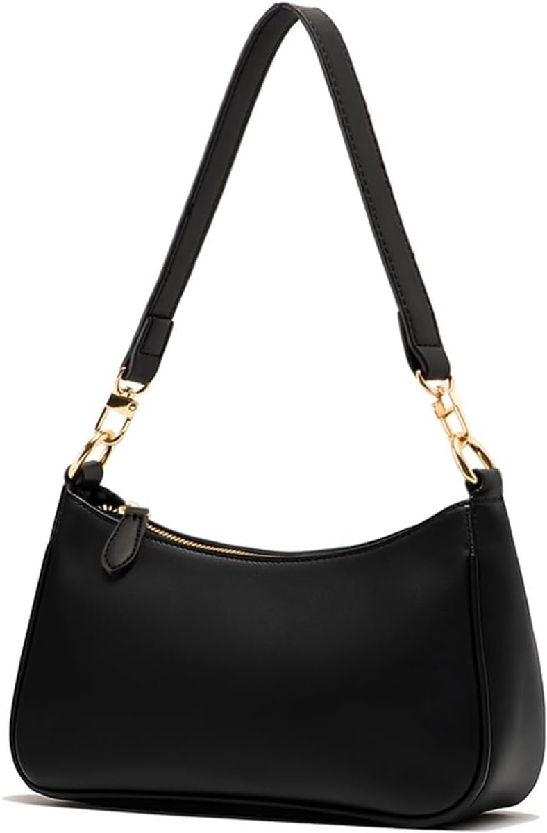 Handtas Dames - Schoudertas Portemonnee - Dagelijks Gebruik - Twee Afneembare Riemen - 26x8x13 cm - Zwart