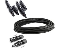 Zonne Kabel Set - Verbindingsset Zonnepanelen - Energie Opwekking - Parallelle Aansluiting - 10 Meter Kabel