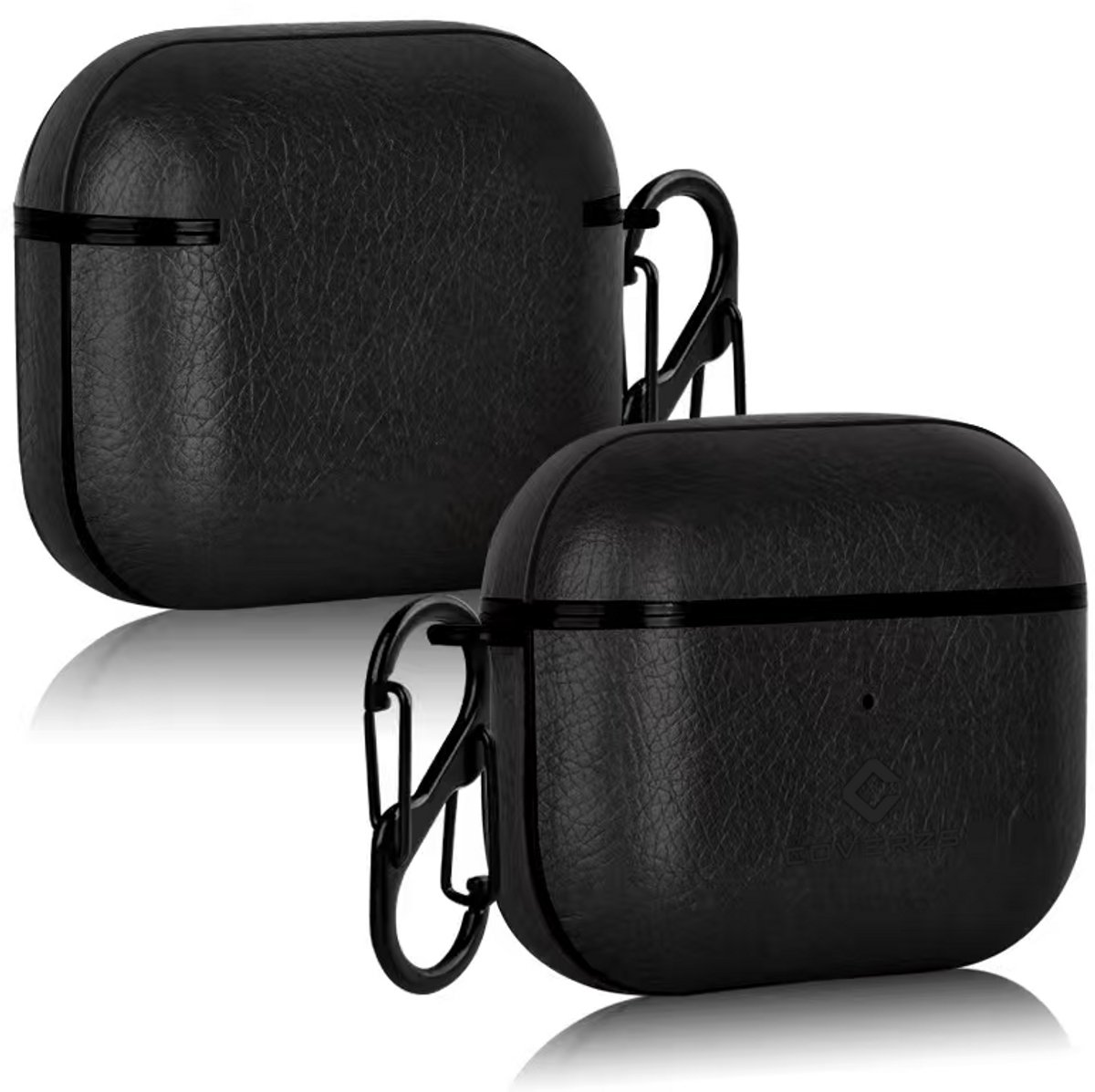 Coverzs Leren beschermhoesje geschikt voor AirPods Pro / Pro 2 - Beschermhoesje van leer - Stijvolle bescherming
