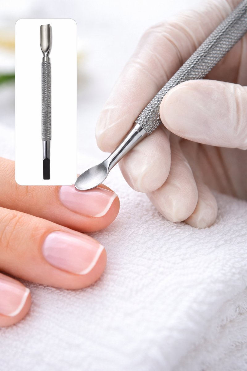 Belux Surgical Instruments / Professioneel Bokkepootje – Nagelriemduwer – Dubbelzijdig – RVS – Manicure & Pedicure Tool