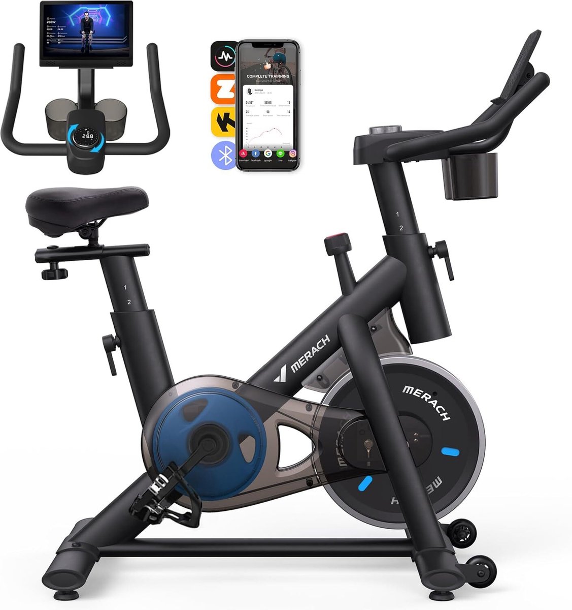 MERACH Hometrainer met 16 Niveaus Weerstand en Trainings APP - Zhejiang Yulu Electronic Technology Co.,Ltd. - €209,99