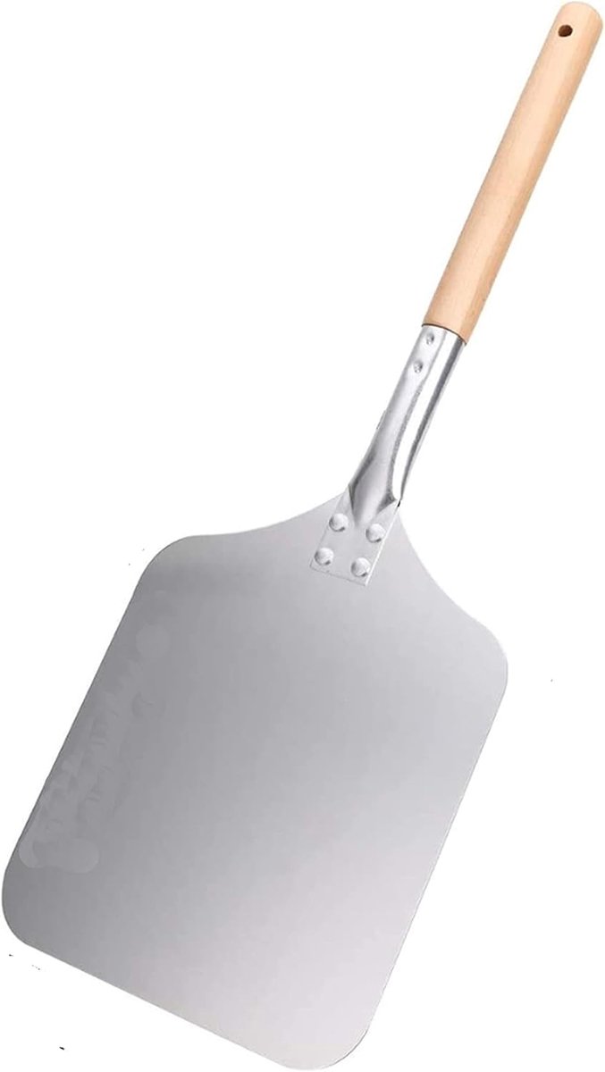 Pizzaschep - Bakgerei - Oven Gebruik - Handgemaakt Aluminium - Medium 30cm - Zilver