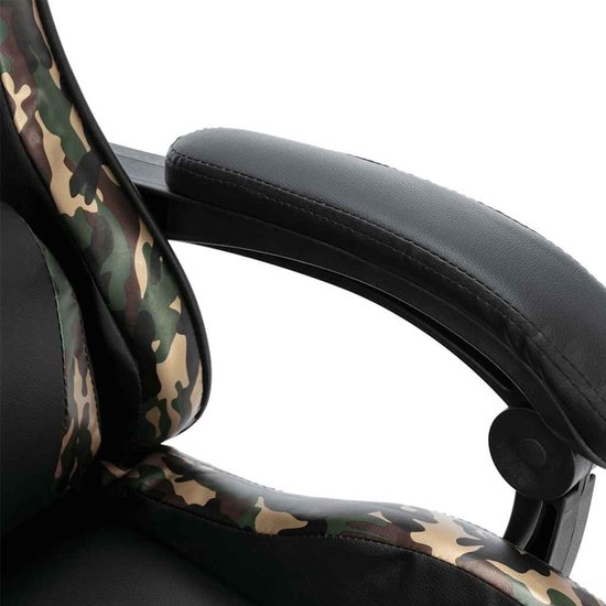 Race Gamestoel - Comfortabele Bureaustoel - Gaming en Werk - Verstelbare Rugleuning - 165 Kilogram - Zwart Camouflage van Merkloos — afbeelding 2