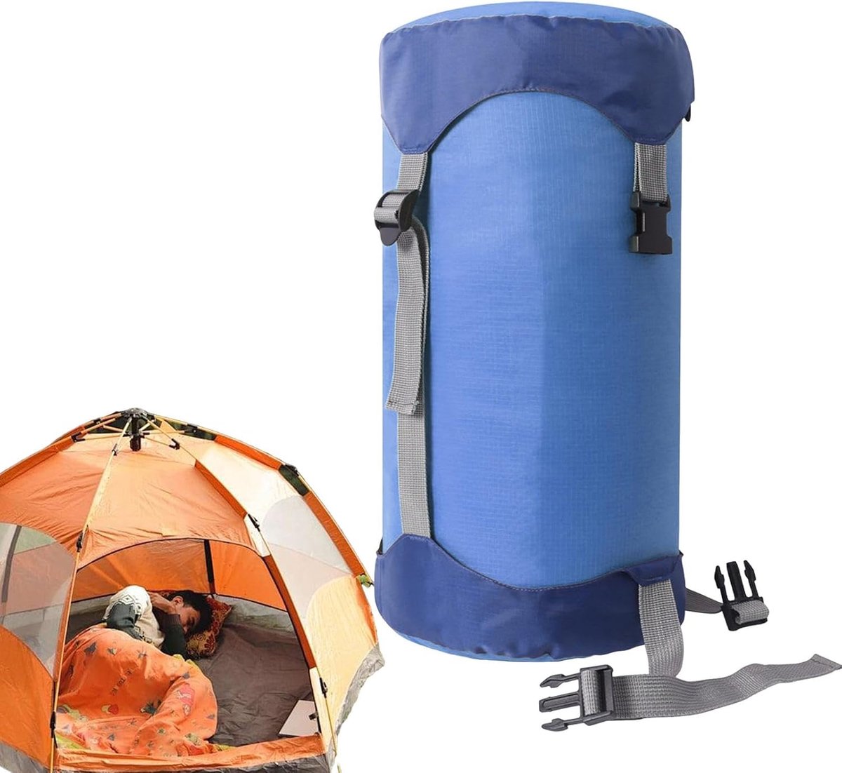 Compressiezakken Slaapzakken - Opbergzakken Reis - Outdoor Kamperen - Scheurbestendig Materiaal - 20 x 15 cm - Meerkleurig