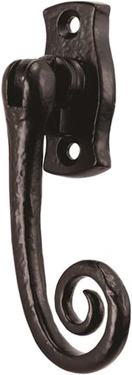 Raamsluiting Vergrendeling - Espagnolette Sluiting - Ramen Beveiligen - Rechterhand Versie - 24mm x 58mm - Zwart Antiek