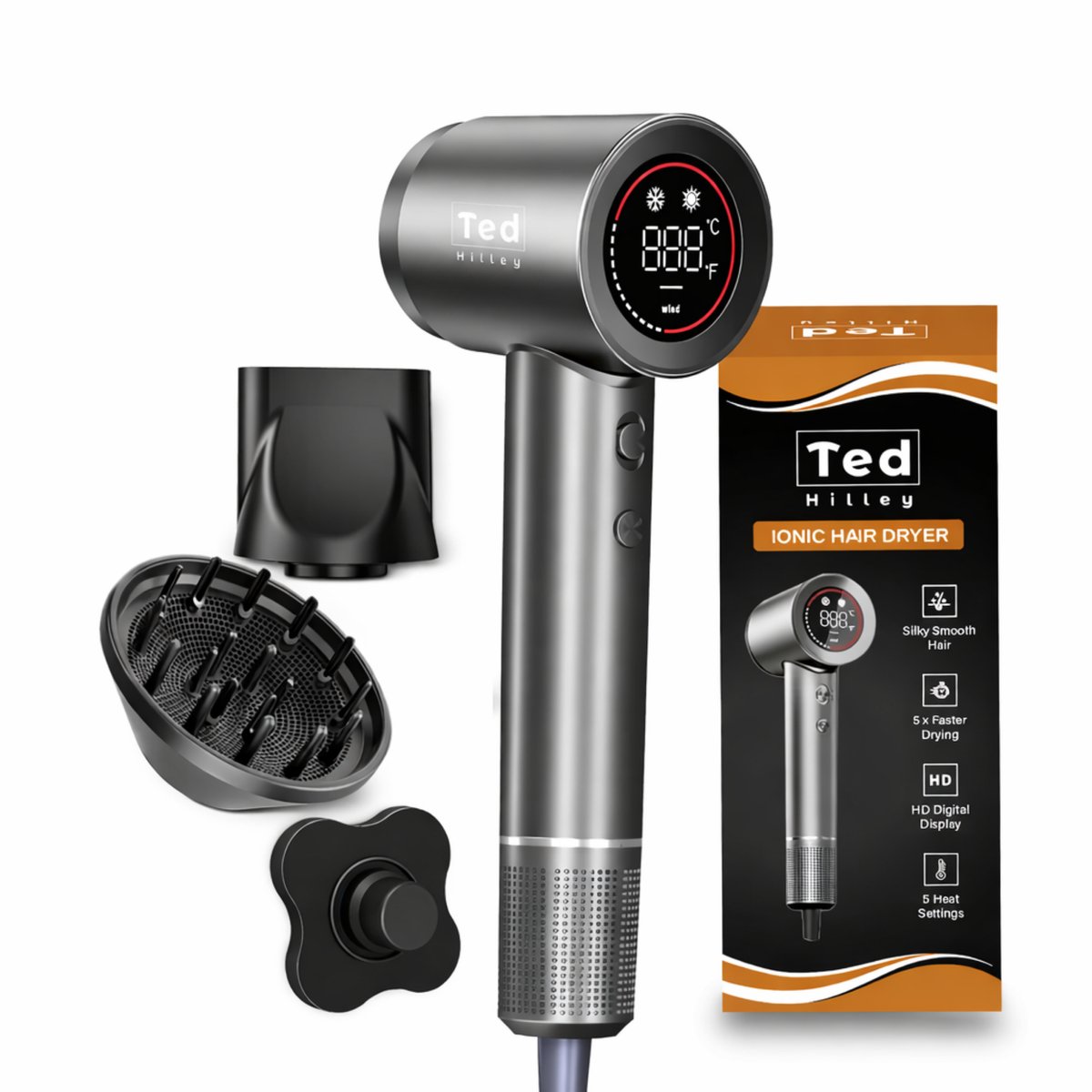 Ionische Föhn met Diffuser - Ionische - €139,95