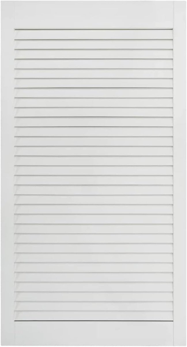 Lamellendeur Binnendeur - Houten Kastdeur - Ruimte Verdelen - Massief Grenenhout Structuur - 99x39 cm - Wit