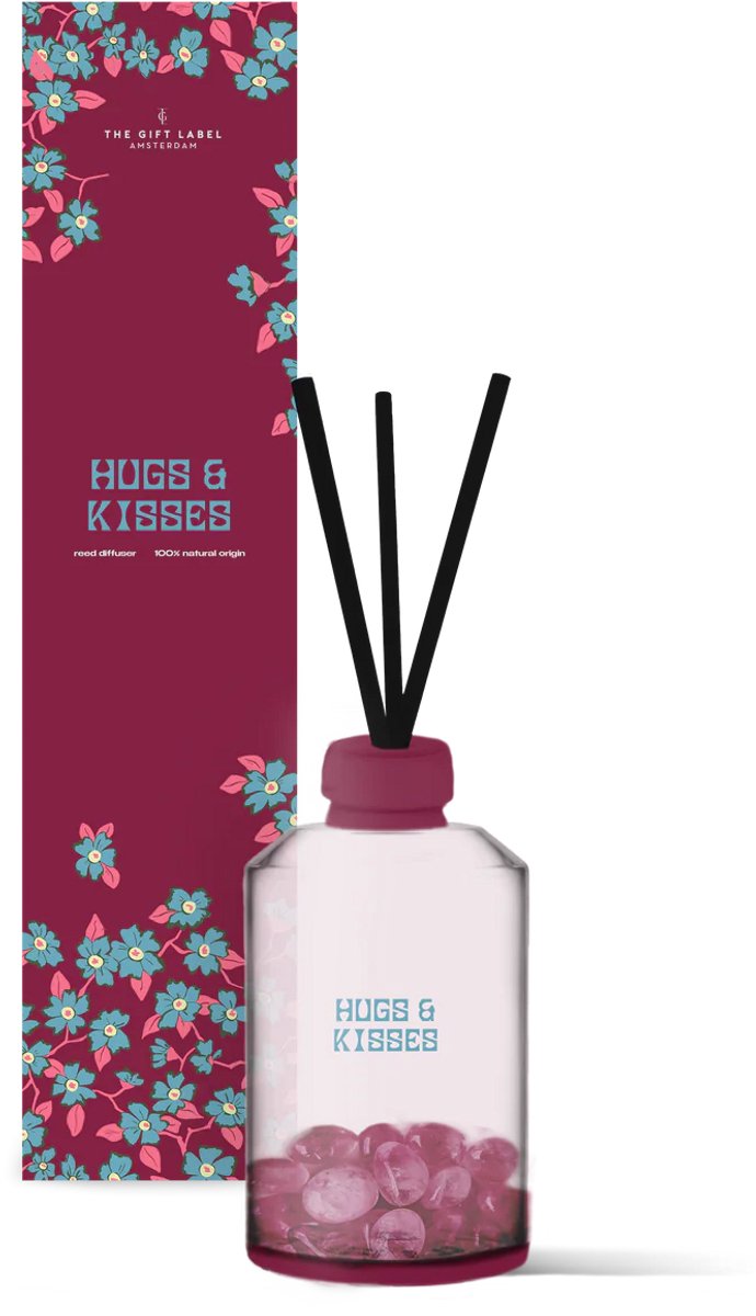 The Gift Label Reed Diffuser 200ml - Hugs & Kisses Geurstokjes