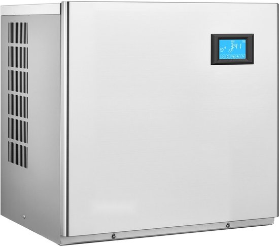 Commerciële ijsmachine - Ijsblokjesmaker machinekop - 163 kg/dag Capaciteit - Roestvrij staal - Zelfreinigend - Instelbare ijsblokjesmaat - Opslag voor 156 ijsblokjes - Alleen kop van Merkloos — afbeelding 2