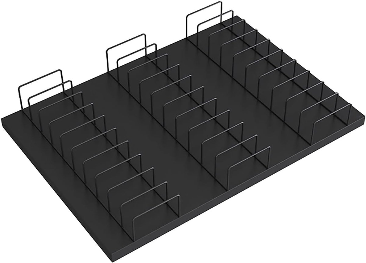 Vloerstaal Display - Monsterhouder - Producten Presenteren - Versterkt IJzeren Frame - 35x50x25 cm - Zwart