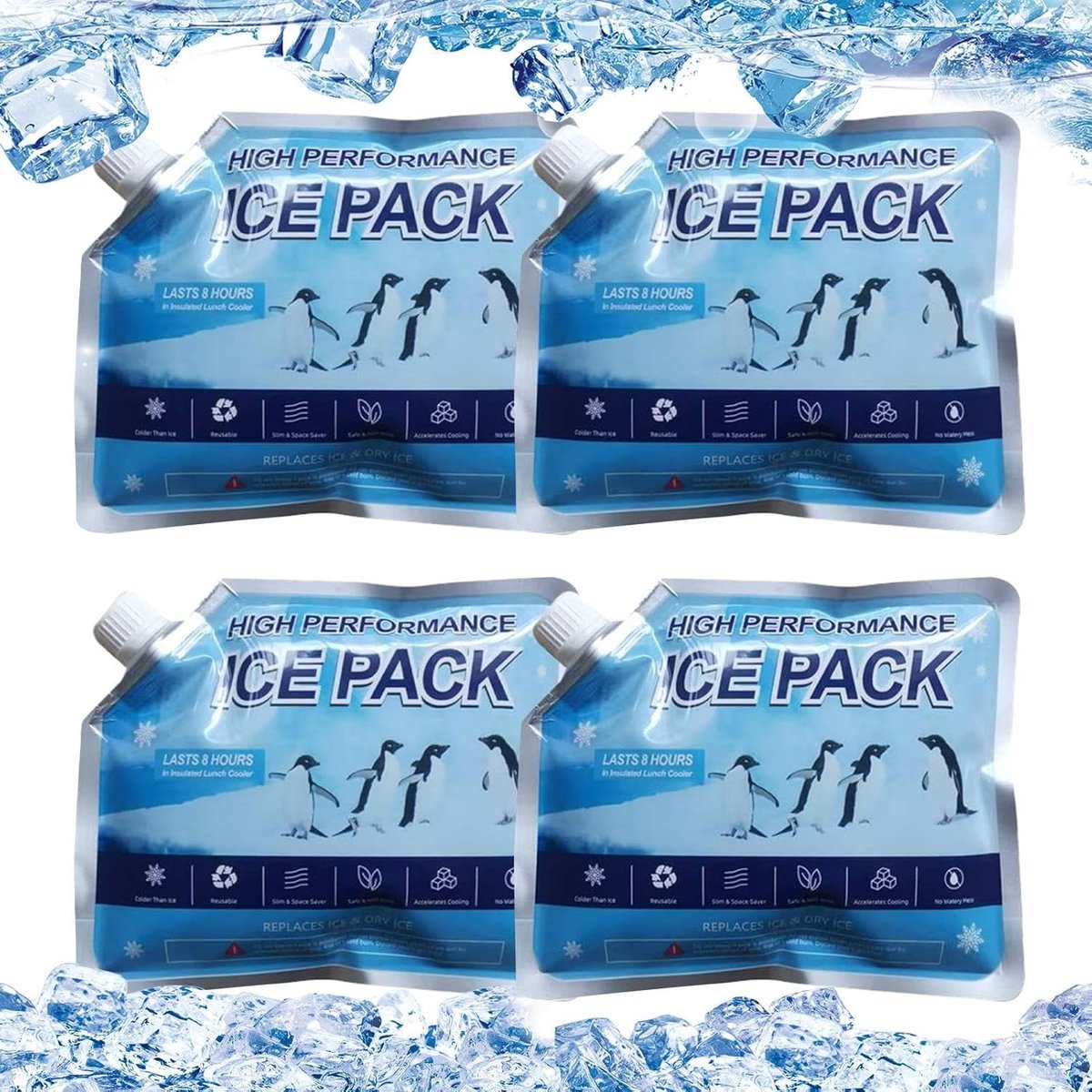 Koelpack Set - Koelelementen - Picknick Koeling - Herbruikbaar Lekdicht - 350 ml - Blauw